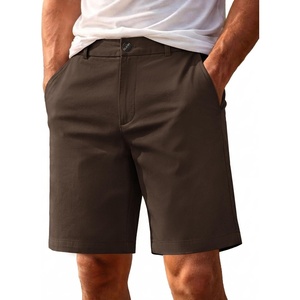 image:imageCOOFANDY Mens Shorts Casual 9 Lightweight Cotton Comfort Stretch Dress Shots Summer Beach with PocketsBrown