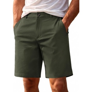 image:imageCOOFANDY Mens Shorts Casual 9 Lightweight Cotton Comfort Stretch Dress Shots Summer Beach with PocketsGreen