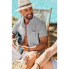image:imageCOOFANDY Mens Button Down Short Sleeve Shirt Casual Cotton Summer Beach Wedding Linen Shirts with PocketLight Grey
