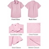 image:imageCOOFANDY Mens Button Down Short Sleeve Shirt Casual Cotton Summer Beach Wedding Linen Shirts with PocketLight Pink