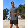 image:imageCOOFANDY Mens Swim Shirt UPF 50 Rash Guard Beach Tshirt Workout Quick Dry T Shirts for Running Surfing and HikingBlackdeep Grey