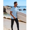 image:imageCOOFANDY Mens Swim Shirt UPF 50 Rash Guard Beach Tshirt Workout Quick Dry T Shirts for Running Surfing and HikingBlue