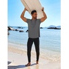 image:imageCOOFANDY Mens Swim Shirt UPF 50 Rash Guard Beach Tshirt Workout Quick Dry T Shirts for Running Surfing and HikingDeep Grey