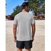 image:imageCOOFANDY Mens Swim Shirt UPF 50 Rash Guard Beach Tshirt Workout Quick Dry T Shirts for Running Surfing and HikingLight Grey