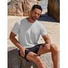 image:imageCOOFANDY Mens Swim Shirt UPF 50 Rash Guard Beach Tshirt Workout Quick Dry T Shirts for Running Surfing and HikingLight Grey