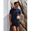 image:imageCOOFANDY Mens Swim Shirt UPF 50 Rash Guard Beach Tshirt Workout Quick Dry T Shirts for Running Surfing and HikingMightnight Blue