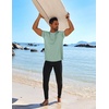 image:imageCOOFANDY Mens Swim Shirt UPF 50 Rash Guard Beach Tshirt Workout Quick Dry T Shirts for Running Surfing and HikingTeal