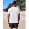 image:imageCOOFANDY Mens Swim Shirt UPF 50 Rash Guard Beach Tshirt Workout Quick Dry T Shirts for Running Surfing and HikingWhite