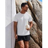 image:imageCOOFANDY Mens Swim Shirt UPF 50 Rash Guard Beach Tshirt Workout Quick Dry T Shirts for Running Surfing and HikingWhite
