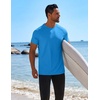 image:imageCOOFANDY Mens Swim Shirt UPF 50 Rash Guard Beach Tshirt Workout Quick Dry T Shirts for Running Surfing and HikingWhitedeep Blue