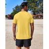 image:imageCOOFANDY Mens Swim Shirt UPF 50 Rash Guard Beach Tshirt Workout Quick Dry T Shirts for Running Surfing and HikingYellow