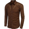 image:imageCOOFANDY Mens Western Shirts Long Sleeve Embroideres Cowboy Shirts Casual Button Down Shirt01coffeepattern1