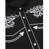 image:imageCOOFANDY Mens Western Shirts Long Sleeve Embroideres Cowboy Shirts Casual Button Down ShirtBlack  White