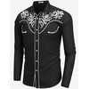image:imageCOOFANDY Mens Western Shirts Long Sleeve Embroideres Cowboy Shirts Casual Button Down ShirtBlack Pattern 4