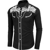 image:imageCOOFANDY Mens Western Shirts Long Sleeve Embroideres Cowboy Shirts Casual Button Down ShirtBlackpattern2