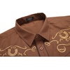 image:imageCOOFANDY Mens Western Shirts Long Sleeve Embroideres Cowboy Shirts Casual Button Down ShirtBrown Pattern3