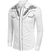 image:imageCOOFANDY Mens Western Shirts Long Sleeve Embroideres Cowboy Shirts Casual Button Down ShirtWhitepattern1