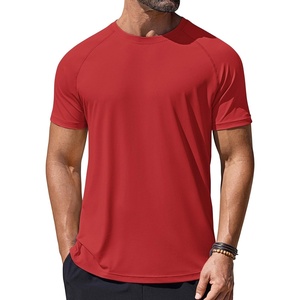 image:imageCOOFANDY Mens Swim Shirt UPF 50 Rash Guard Beach Tshirt Workout Quick Dry T Shirts for Running Surfing and HikingRed