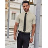 image:imageCOOFANDY Mens Short Sleeve Button Down Shirts Casual Summer Dress Untucked ShirtsKhaki