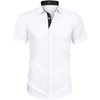 image:imageCOOFANDY Mens Dress Shirt Wrinkle Free Regular Fit Stretch Short Sleeve Button Down ShirtsWhiteblack