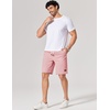 image:imageCOOFANDY Mens Cotton Chino Shorts 9 Inch Casual Shorts Elastic Waist Drawstring Summer Beach Shorts with PocketsPink