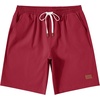 image:imageCOOFANDY Mens Cotton Chino Shorts 9 Inch Casual Shorts Elastic Waist Drawstring Summer Beach Shorts with PocketsRed