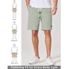 image:imageCOOFANDY Mens Cotton Chino Shorts 9 Inch Casual Shorts Elastic Waist Drawstring Summer Beach Shorts with PocketsSage Green