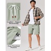 image:imageCOOFANDY Mens Cotton Chino Shorts 9 Inch Casual Shorts Elastic Waist Drawstring Summer Beach Shorts with PocketsSage Green