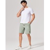 image:imageCOOFANDY Mens Cotton Chino Shorts 9 Inch Casual Shorts Elastic Waist Drawstring Summer Beach Shorts with PocketsSage Green