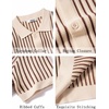 image:imageCOOFANDY Mens Knit Button Down Shirts Short Sleeve Polo Shirt Vintage Striped Casual ShirtsApricot Brown Stripe
