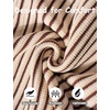 image:imageCOOFANDY Mens Knit Button Down Shirts Short Sleeve Polo Shirt Vintage Striped Casual ShirtsApricot Brown Stripe