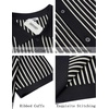 image:imageCOOFANDY Mens Knit Button Down Shirts Short Sleeve Polo Shirt Vintage Striped Casual ShirtsBlack Beige