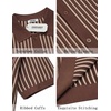 image:imageCOOFANDY Mens Knit Button Down Shirts Short Sleeve Polo Shirt Vintage Striped Casual ShirtsBrown Apricot
