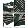 image:imageCOOFANDY Mens Knit Button Down Shirts Short Sleeve Polo Shirt Vintage Striped Casual ShirtsEvergreen Khaki