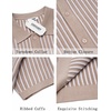 image:imageCOOFANDY Mens Knit Button Down Shirts Short Sleeve Polo Shirt Vintage Striped Casual ShirtsKhaki White
