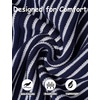 image:imageCOOFANDY Mens Knit Button Down Shirts Short Sleeve Polo Shirt Vintage Striped Casual ShirtsNavy Blue White