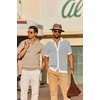 image:imageCOOFANDY Mens Knit Button Down Shirts Short Sleeve Polo Shirt Vintage Striped Casual ShirtsWhite Black