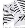 image:imageCOOFANDY Mens Knit Button Down Shirts Short Sleeve Polo Shirt Vintage Striped Casual ShirtsWhite Black