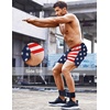 image:imageCOOFANDY Mens Running Athletic Shorts 5 Inch 2 Pack Gym Workout Shorts Fitted Exercise Hiking Shorts with Zipper PocketRed Blue American Flag
