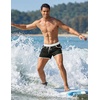 image:imageCOOFANDY Mens Swim Trunks Quick Dry Swimsuit Color Block Board Short Bathing Suit Swimwear with Mesh LinerA Black