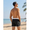 image:imageCOOFANDY Mens Swim Trunks Quick Dry Swimsuit Color Block Board Short Bathing Suit Swimwear with Mesh LinerA Black