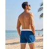 image:imageCOOFANDY Mens Swim Trunks Quick Dry Swimsuit Color Block Board Short Bathing Suit Swimwear with Mesh LinerB Sky Blue