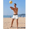 image:imageCOOFANDY Mens Swim Trunks Quick Dry Swimsuit Color Block Board Short Bathing Suit Swimwear with Mesh LinerB White