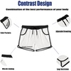 image:imageCOOFANDY Mens Swim Trunks Quick Dry Swimsuit Color Block Board Short Bathing Suit Swimwear with Mesh LinerB White