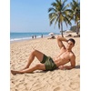 image:imageCOOFANDY Mens Swim Trunks Quick Dry Swimsuit Color Block Board Short Bathing Suit Swimwear with Mesh LinerC Army Green