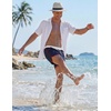 image:imageCOOFANDY Mens Swim Trunks Quick Dry Swimsuit Color Block Board Short Bathing Suit Swimwear with Mesh LinerC Navy Blue