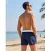 image:imageCOOFANDY Mens Swim Trunks Quick Dry Swimsuit Color Block Board Short Bathing Suit Swimwear with Mesh LinerC Navy Blue