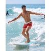 image:imageCOOFANDY Mens Swim Trunks Quick Dry Swimsuit Color Block Board Short Bathing Suit Swimwear with Mesh LinerD Red