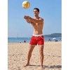 image:imageCOOFANDY Mens Swim Trunks Quick Dry Swimsuit Color Block Board Short Bathing Suit Swimwear with Mesh LinerD Red