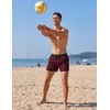 image:imageCOOFANDY Mens Swim Trunks Quick Dry Swimsuit Color Block Board Short Bathing Suit Swimwear with Mesh LinerD Wine Red